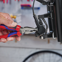 KNIPEX 08 22 185 SB Kombinované kliešte s ihlovým nosom čierne atramentované 185 mm