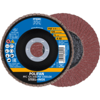 PFERD TOOLS POLIFAN-Disky s plochým okrajom PFC 125 A 40 PSF STEELOX