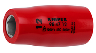 KNIPEX 98 47 12 Šesťhranný nástrčný kľúč pre šesťhranné skrutky s vnútorným štvorhranom 1/2" 55 mm