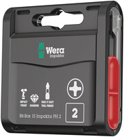 WERA Bit-Box 15 Impaktor PH, PH 2 x 25 mm, 15-dielny