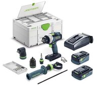 FESTOOL Akumulátorové vrtací šroubovací TDC 18/4 5,0/4,0 I-Set QUADRIVE