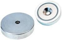 FORMAT Chápač plochý magnetický 25x7,0mm s otvorom NdFeB Format