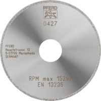 PFERD TOOLS Diamantové / CBN rezné nástroje EP Bond D1A1R 100-2-22,23 D 427 GAD