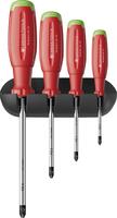 PB SWISS TOOLS Sada skrutkovačov 4-dielna PZ v nástennom držiaku SwissGrip EVO PB Swiss