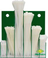 SAPISELCO Sortiment sťahovacích pások 600-dielne v nastennom displeji prírodného SapiSelco