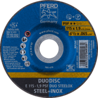 PFERD TOOLS Rezné kotúče E 115-1,9 PSF DUO STEELOX