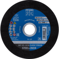PFERD TOOLS Rezné kotúče EHT 125-1,0 SG CLASSIC STEELOX