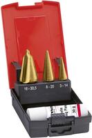 FORMAT Sada vrtákov stupňovitých 3 diel 3 - 30,5mm + pasta HSS TiN Format