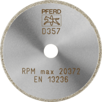 PFERD TOOLS Diamantové / CBN rezné nástroje EP Bond D1A1R 75-2-10 D 357 GAD