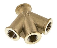 Rozdělovač bez rýchlospojky 3 x 3/8" IG