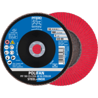 PFERD TOOLS POLIFAN-Disky s plochým okrajom PFF 180 CO-COOL 40 SG STEELOX