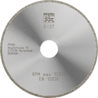 PFERD TOOLS Diamantové / CBN rezné nástroje EP Bond D1A1R 125-2-22,23 D 427 GAD