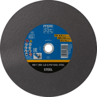 PFERD TOOLS RAIL stacionárne rezný kotúče 100T 300-3,8 Q PSF RAIL OCEĽ/22,23