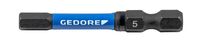 GEDORE 666 TR50 IN5-02 Sada torzných bitov šesťhranných IN 5, dĺžka 50 mm