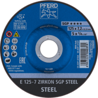 PFERD TOOLS Brúsky E 125-7 ZIRKON SGP OCEĽ