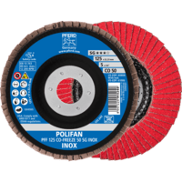 PFERD TOOLS POLIFAN-Disky s plochým okrajom PFF 125 CO-FREEZE 50 SG INOX