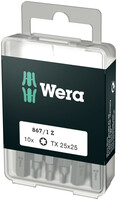 WERA 867/1 DIY Bity TORX®, TX 25 x 25 mm, 10-dielny