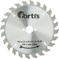 FORTIS Kotúč pilový 160 x 2,4 x 20mm Z20 W TK Fortis