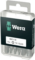 WERA 867/1 DIY Bity TORX®, TX 10 x 25 mm, 10-dielna sada