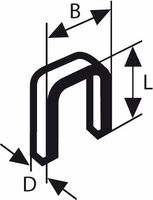 BOSCH Sponky s úzkým hrbetem, typ 55 6 x 1,08 x 18 mm