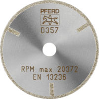 PFERD TOOLS Diamantové / CBN rezné nástroje EP Bond D1A1R 75-2-10 D 357 GAG