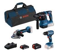 BOSCH GSR 18V-45 + GBH 18V-22 + GWS 18V-8 + GBA 2Ah + 4Ah + GAL 18V-40 - Kombi súprava 18V - 0615A50061