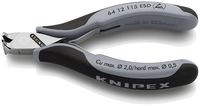 KNIPEX 64 12 115 ESD Čelné cvikacie kliešte ESD pre elektroniku s multi-komponentnými úchopmi 115 mm