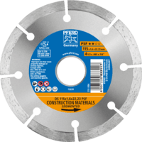 PFERD TOOLS Diamantové nástroje pre stavebný priemysel DS 115 x 1,6 x 22,23 PSF