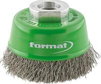 FORMAT Kotúč kartáčový M14 80mm hrncový nerez Format