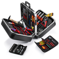 KNIPEX 00 21 42 Kufor na náradie "VEĽKÝ dvojitý" Elektrikársky 63 dielov 290 mm