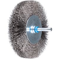 PFERD TOOLS Kolesové kefy s montážnym hriadeľom RBU 10020/6 INOX 0,20