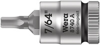 WERA 8740 A Zyklop zásuvný nástavec, upínacia časť 1/4", 7/64" x 28 mm