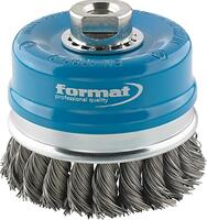 FORMAT Kotúč kartáčový M14 100 x 0,8mm hrncový splietaný oceľ Format
