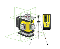 NIVEL SYSTEM Krížový laser 4×360° so zeleným lúčom CL4G Set