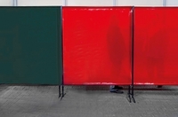 TransEco védőfal 2050 V, piros 2050 × 1870 mm