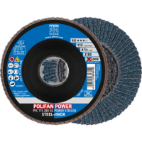 PFERD TOOLS POLIFAN-Disky s plochým okrajom PFC 115 Z 80 SG POWER STEELOX/X-LOCK
