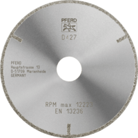 PFERD TOOLS Diamantové / CBN rezné nástroje EP Bond D1A1R 125-2-22,23 D 427 GAG