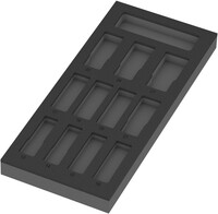 WERA 9825 Zyklop C, 1/2", nástrčná hlavica Impaktor Deep v penovej vložke, set 1, bez náradia, 172 x 30 x