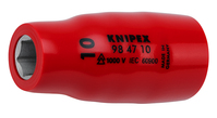 KNIPEX 98 47 10 Šesťhranný nástrčný kľúč pre šesťhranné skrutky s vnútorným štvorhranom 1/2" 54 mm