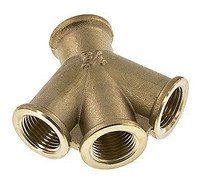 Rozdělovač bez rýchlospojky 3 x 1/2" IG