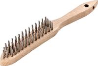 LESSMANN Kartáč drôtený 4 rad 0,35mm nerez hladký Lessmann