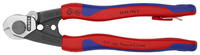 KNIPEX 95 62 190 T Nožnice na oceľové lanká kované s multi-komponentnými úchopmi, s integrovaným záv