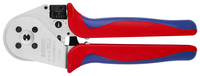 KNIPEX 97 52 65 Štvortŕňové lisovacie kliešte pre sústružené kontakty s multi-komponentnými úchopmi 
