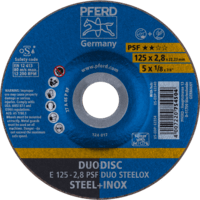 PFERD TOOLS Rezné kotúče E 125-2,8 PSF DUO STEELOX