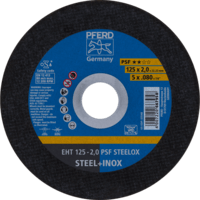 PFERD TOOLS Rezné kotúče EHT 125-2,0 PSF STEELOX