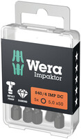 WERA 840/4 IMP DC Hex-Plus DIY Impaktor bity, 5 x 50 mm, 5-dielna súprava
