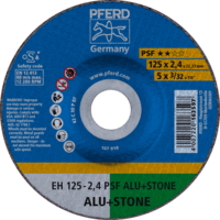 PFERD TOOLS Rezné kotúče EH 125-2,4 PSF ALU+STONE (10)