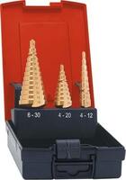 FORMAT Sada vrtákov stupňovitých 3 diel 4 - 12 / 12 - 20 / 20 - 30mm TiN HSS Format