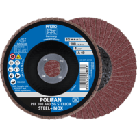 PFERD TOOLS POLIFAN-Disky s plochým okrajom PFF 100 A 40 SG STEELOX/16,0