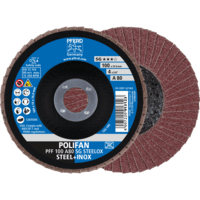 PFERD TOOLS POLIFAN-Čelné kotúče PFF 100 A 80 SG STEELOX/16,0